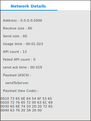 Network Details view