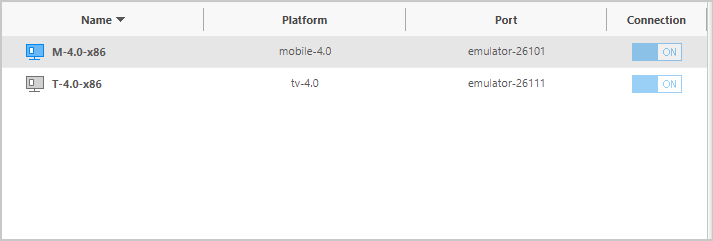 Connected devices in Device Manager