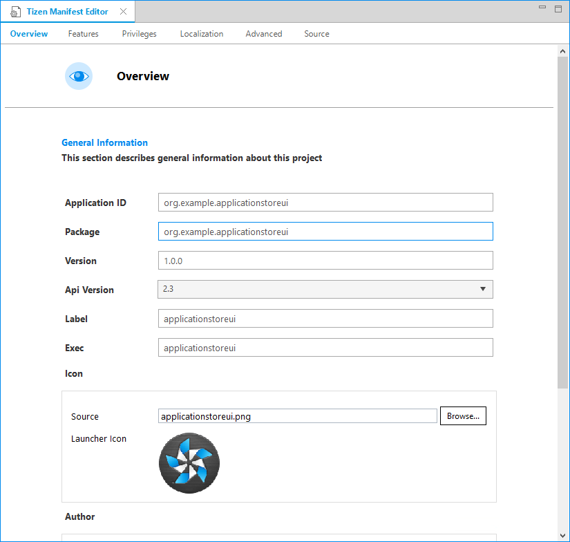 Manifest editor