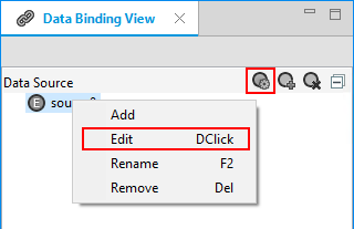 Editing the data source
