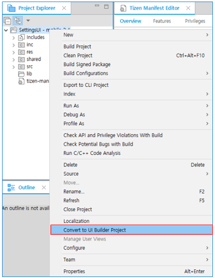 Convert the sample project