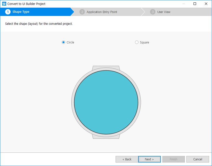 Select the shape type