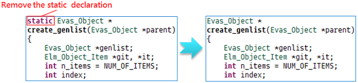 Removing the static keyword