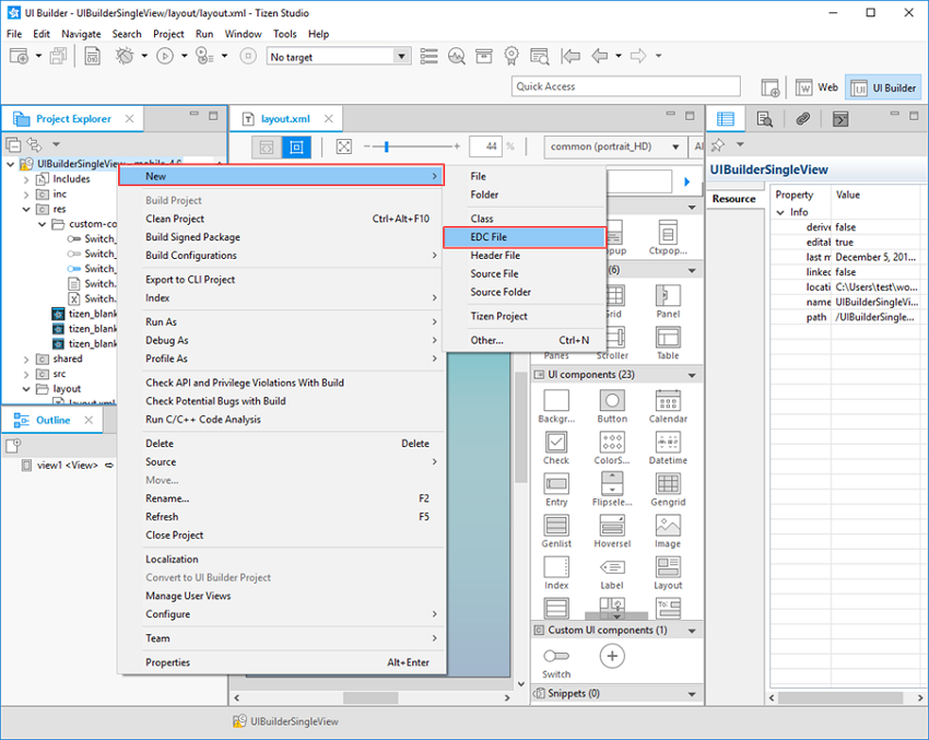 Open EDC File dialog