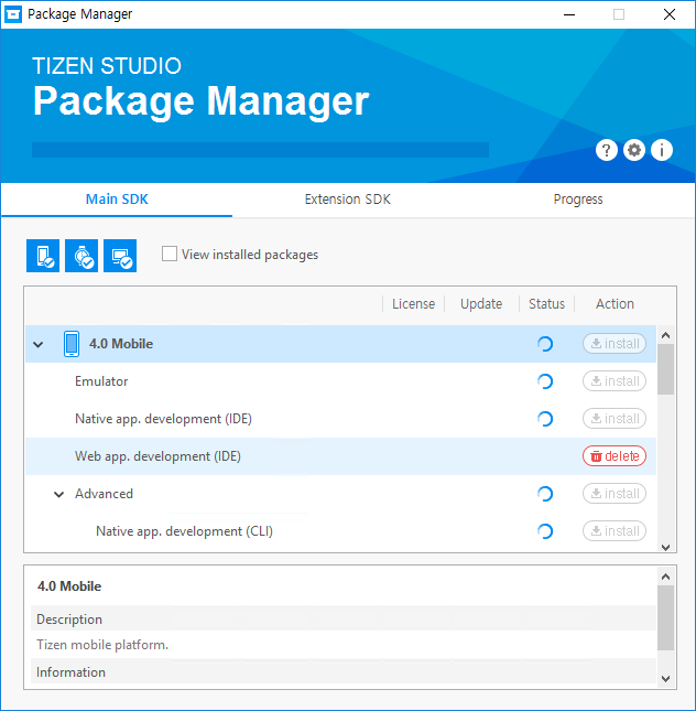 Installing platform packages