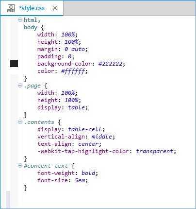 Code Minifier with CSS file - before minifying