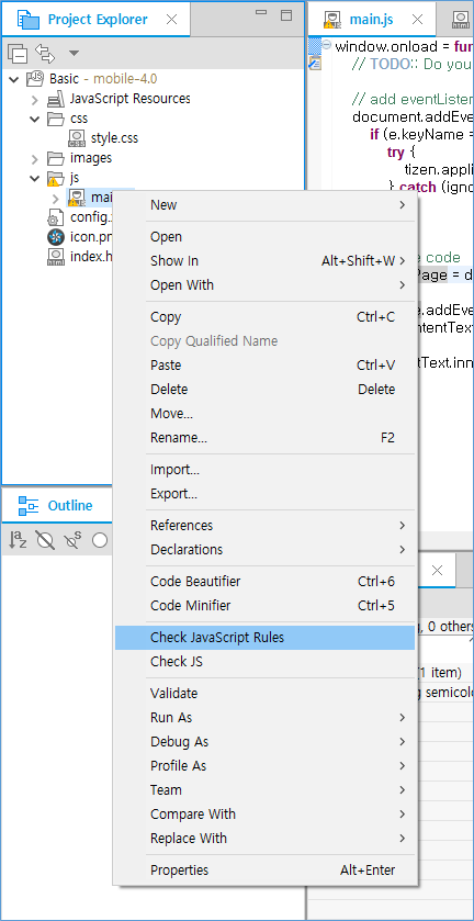 Checking JavaScript rules manually