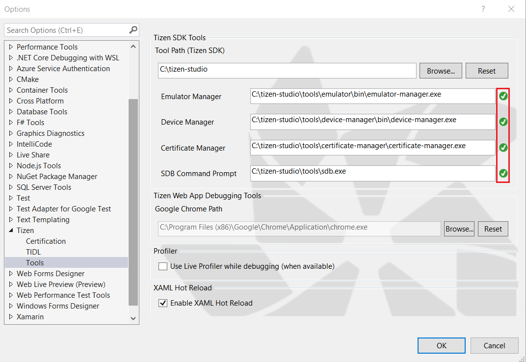 Check the SDK tool path