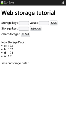 Displaying data after reopening the browser (in mobile applications only)