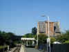 Axminster station looking east along the platform in 2008