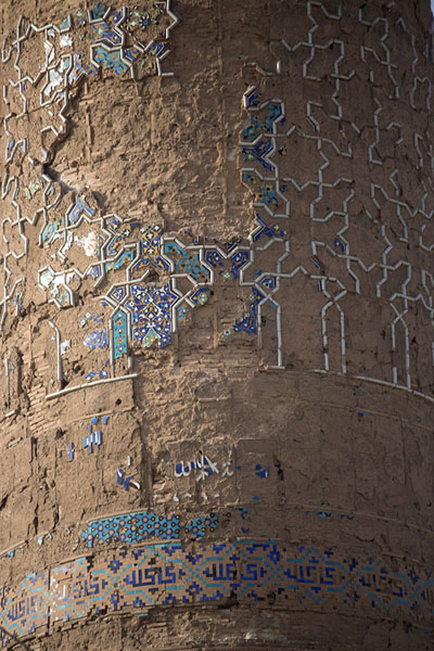 Detail of one of the still standing minarets of the Musalla complex | Gowhar Shad Mausoleum | Afghanistan