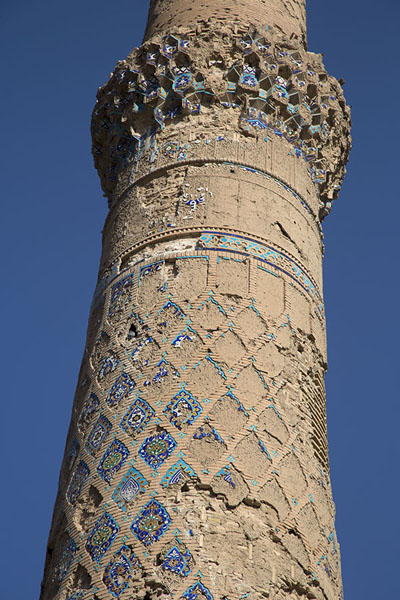 Picture of Minaret of the Musalla complex with some embellishments remaining