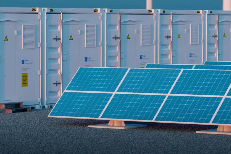 Li-ion battery energy storage system at a renewable energy power plant