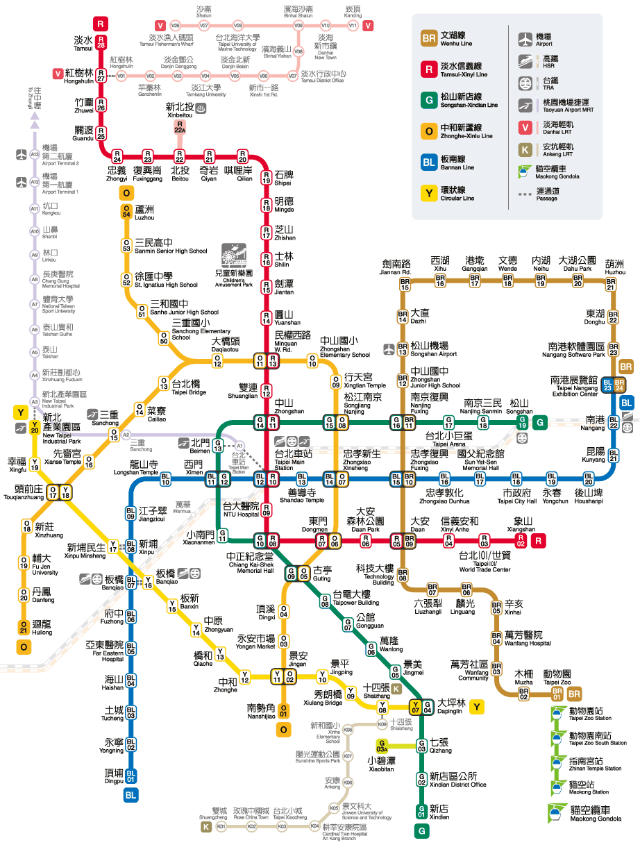 Taipei MRT map