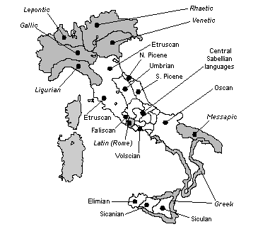 Map of Old Italic