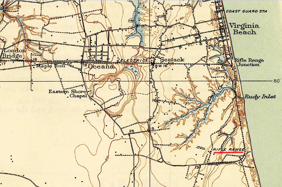 the Norfolk Southern built the Rifle Range spur in 1913