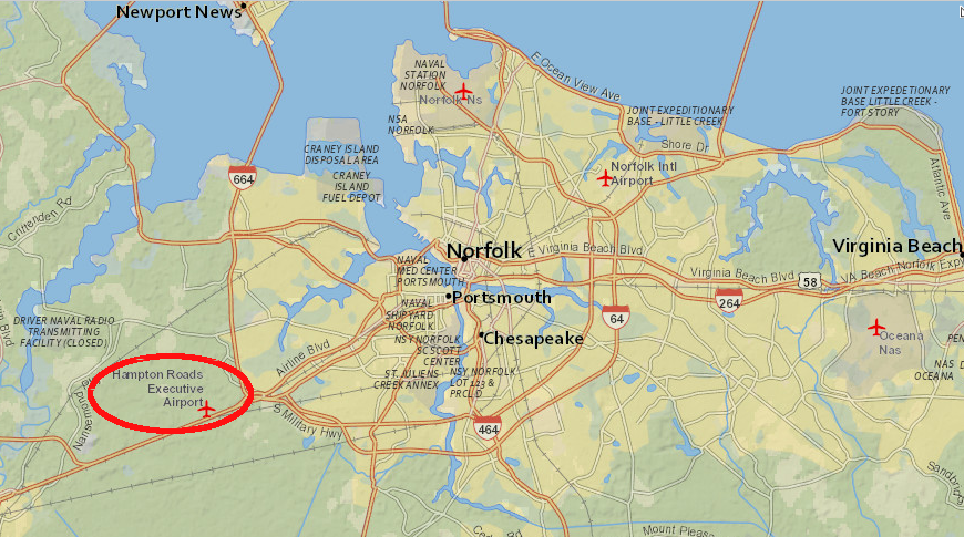 the Hampton Roads Executive Airport is the only privately-owned Virginia airport listed on the National Plan of Integrated Airport Systems and thus eligible for Federal funding