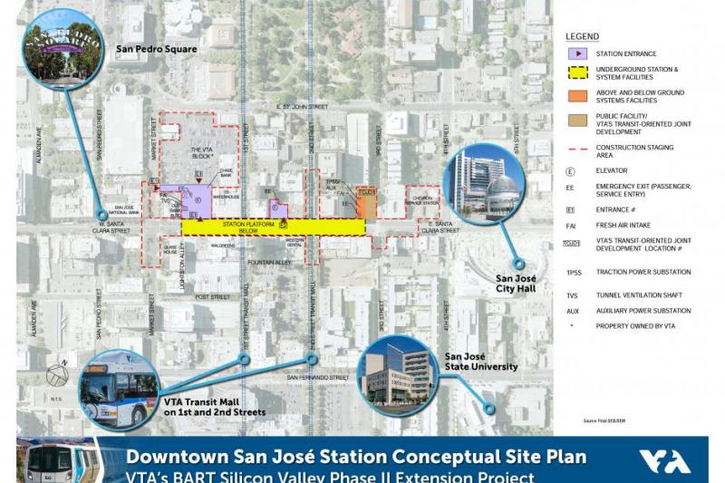 Image of the Downtown Station area site plan