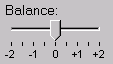 a slider control, from -2 to +2