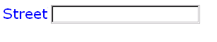 An average-looking text entry form control. The label, 'Street' has been aligned to the left