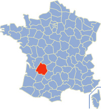 Localizacion de Dordonha en França