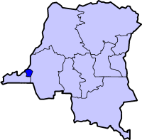 DRC, highlighting the city-province of Kinshasa