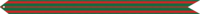 A green streamer with red horizontal stripes