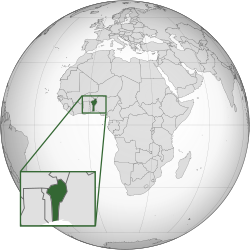 Location of Benin