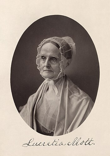 Sepia-toned portrait of Lucretia Mott