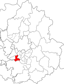 Map of Gyeonggi-do highlighting Sangnok-gu