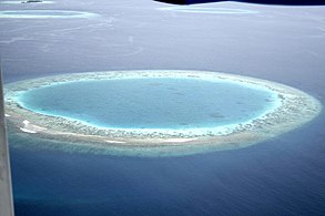 If an island sinks below the sea, coral growth can keep pace with the rising water and form an atoll