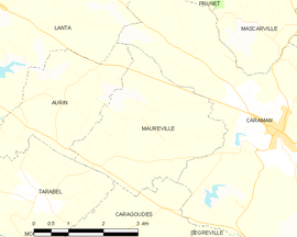 Mapa obce Maureville
