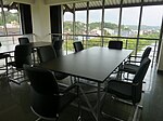 Reading gallery, overlooking capital Panjim (Panaji).