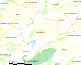 Mapa obce Saint-Frajou