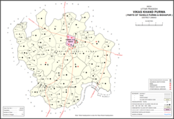 Map of Purwa CD block