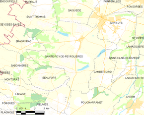 Poziția localității Sainte-Foy-de-Peyrolières