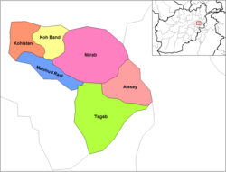 Hesa Awal Kohistan District (in Orange)