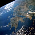 Greece imaged from orbit.