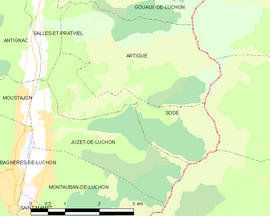Mapa obce Sode
