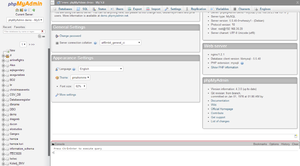 phpMyAdmin screenshot