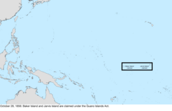 Map of the change to the United States in the Pacific Ocean on October 28, 1856