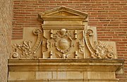 Restored decoration of the Renaissance door of the château