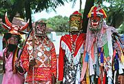 John Canoe Festival celebrants, Kingston, Jamaica, Christmas 1975 (digitized from Kodachrome original)