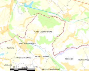 Poziția localității Flines-lès-Mortagne