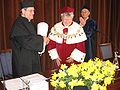 Norman Davies, prof. Katarzyna Chałasińska-Macukow, prof. Henryk Samsonowicz, Warsaw University (Poland), March 28, 2007