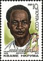 Image 7Kwame Nkrumah, the first president of Ghana and theorist of African socialism, on a Soviet Union commemorative postage stamp (from History of socialism)