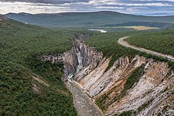 Silfar canyon in Porsanger Municipality, 2022 August