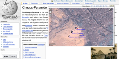 Pyramids of Giza in satellite mode