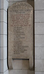 Victoria & Albert Museum staff war memorial