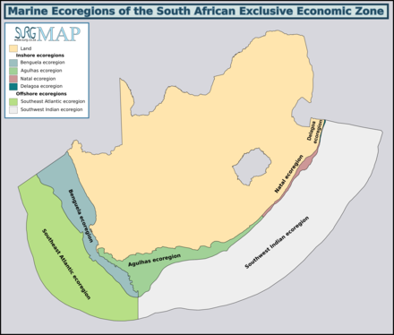 Marine ecoregions of the South African Exclusive Economic Zone